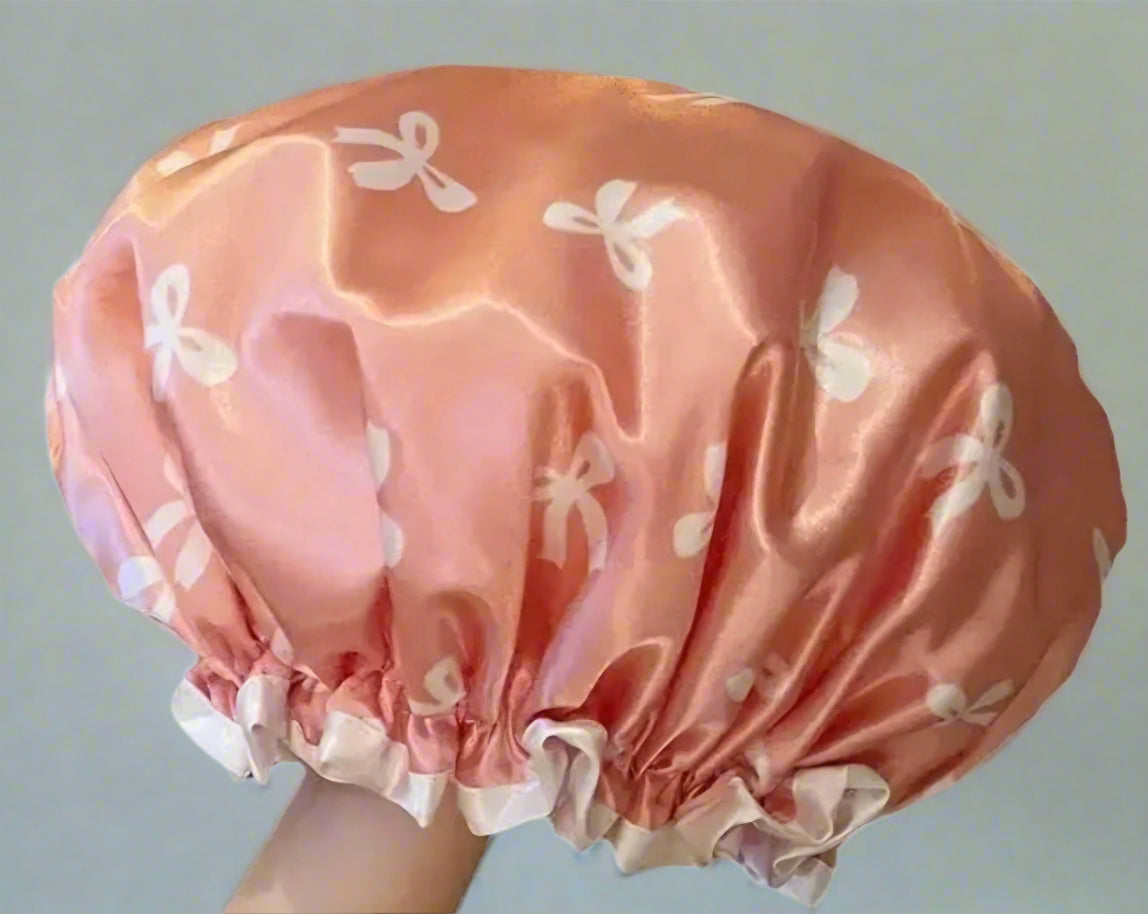 Kids Satin Double Layer Waterproof Showe Cap