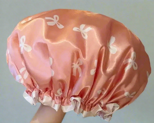 Kids Satin Double Layer Waterproof Showe Cap