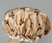 Kids Satin Double Layer Waterproof Showe Cap